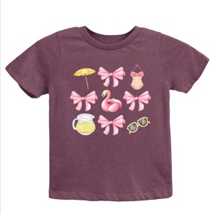 The Juniper Shop Coquette Beach Chart Youth Short Sleeve Tee - M - Plum - 1 of 4