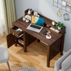 Costway Computer Desk Home Office Writing Workstation w/ Drawer & Hutch - 4 of 4