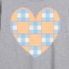 Women's - Instant Message - Patchwork Quilt Heart Oversized Graphic T-Shirt - 2 of 4