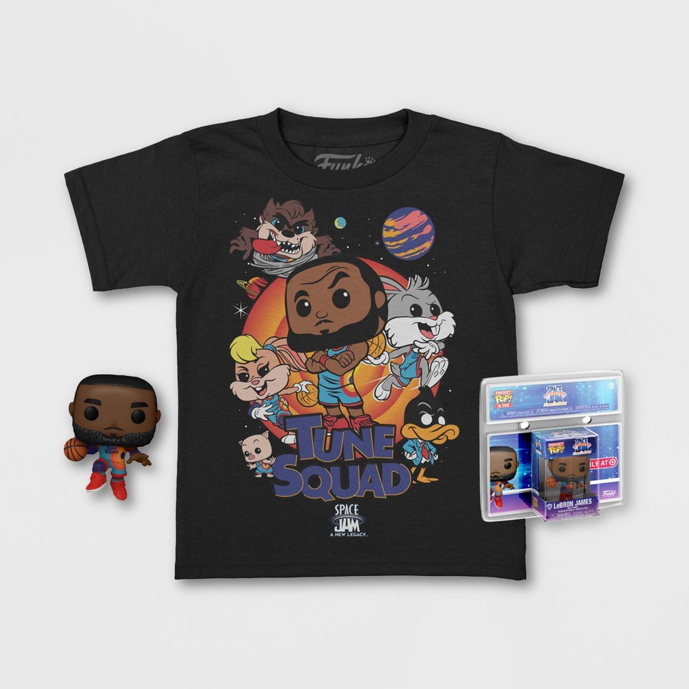 Boys' Space Jam Short Sleeve Graphic T-Shirt with Funko POP! - Black S