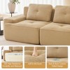 117" Modern Modular Sectional Sofa for Living Room, Corduroy Fabric,Oversized 3-Seater Couch with Deep Seat, No Assembly,Camel - 4 of 4