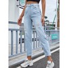 Coolmee Jeans for Women Stretch High Waisted Ripped Distressed Jeans Slim Denim Pants with Pockets - 4 of 4