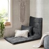 FONTOI 22"*6" Round Bed Pillow, Floor Pillow Cushion, Couch Cushion with Self Travel Wrap for Bed Couch Sofa Floor, Charcoal, 74"*3"*27" - 2 of 4