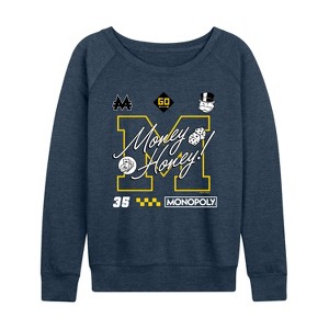 Women's - Monopoly - Racing Lightweight French Terry Wide Neck Long Sleeve Graphic Shirt - 1 of 4