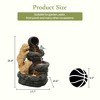 LuxenHome 26” Puppy and Rock Resin Outdoor Water Fountain with LED Lights, Outdoor and Indoor Waterfalls for Patio, Garden Decor Multicolored - 2 of 4