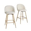 Homy Casa Swivel Counter Stool with Oak Legs, Set of 2 - 2 of 4