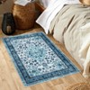 Washable Area Rug Vintage Foldable Thin Rug,Soft Low-Pile Non-Slip Stain Resistant Floor Indoor Outdoor Carpet - 4 of 4