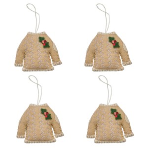 Park Designs Sweater Felt Ornament Set of 4 - 1 of 3