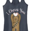 Juniors Womens Star Wars Valentine's Day Chewie Cute Heart Racerback Tank Top - 2 of 4