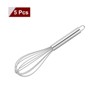 Unique Bargains Silicone Stainless Steel Non-Stick Coated Heat-Resistant Whisk 5 Pcs - 3 of 4