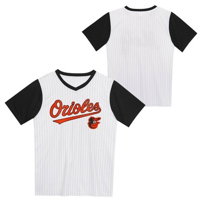 MLB Baltimore Orioles Boys' Pinstripe Pullover Jersey