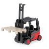 Linde E35 Forklift Truck Red with Black Top with Pallet Accessory Diecast Model by Siku - 3 of 3