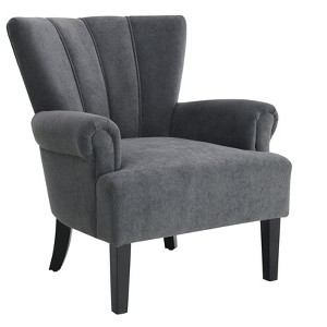 NicBex Polyester Accent Chair With Wooden Legs,Upholstered Living Room Chairs with Channel Back,Modern Armchair,Accent Chairs for Living Room - 1 of 4