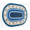 Earth Rugs Oval Patch Tread – Shells Braided Jute Rug, 5'x8', Coastal Nautical Area Accent - 2 of 3