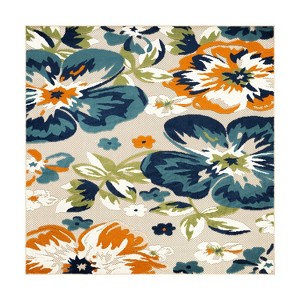 World Rug Gallery Bergamo Contemporary Floral Indoor/Outdoor Area Rug - 1 of 4