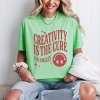S.W.Smiley Creativity Is The Cure - Women's Garment Dyed Graphic T-Shirt - 3 of 4