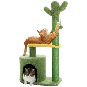Multi-Level Indoor Cat Tree with Perch & Ball & Scratching Posts - 1 of 4