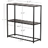 Nordlys Industrial Black Metal Console Table Industrial Style Living Room - 4 of 4