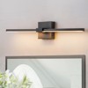 Rennnsan Kyrvyn 24"W Hardwired Linear Aluminum Modern LED Dimmable Wall Sconce in Black - 4 of 4