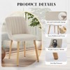 Dining Chairs Set of 2,Modern Fabric Upholstered Kitchen Chairs with Solid Oak Legs - 4 of 4