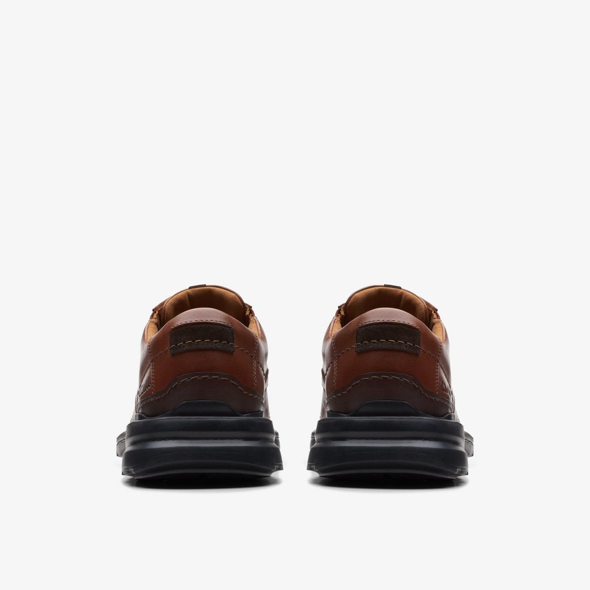 Clarks Mens Gessler Lace Dark Tan Leather Shoes - thumbnail 5