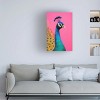 Canvas Wall Art - Treechild   'Beautiful Peacock' Wall Art for Living Room, Bedroom, or Office Décor by Trademark Fine Art - 3 of 4
