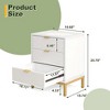 NicBex  25.8"Tall Nightstand with 3 Drawers,Modern Bedside Table with Metal Handles and Metal Legs for Bedroom,Living Room - 3 of 4