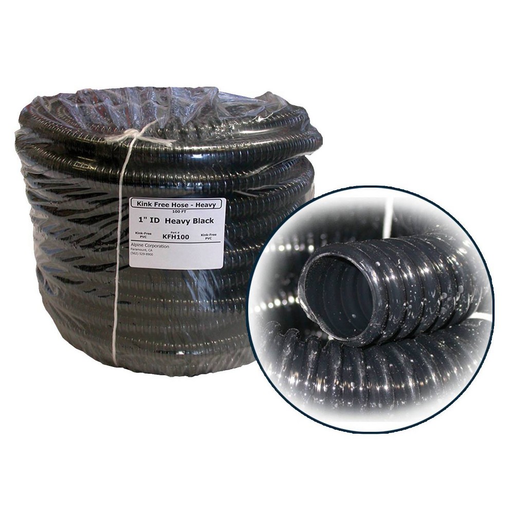 Photos - Garden & Outdoor Decoration 1" x 100' Kink Free Heavy Hose Black - Alpine Corporation