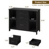 Lateral File Cabinet Fits Files Letter or A4 Size, Wooden Printer Stand, Adjustable Shelf - 2 of 4