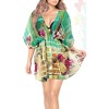 LA LEELA Women's Loose Mini Beachwear Swim Suit Holiday Swimwear Summer Bathing Suit Cover-up Mini Swing Dress - 2 of 4