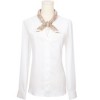 INSPIRE CHIC Women's Floral Printed Cotton Linen Lace Trim Square Scarves 1Pc - 2 of 4
