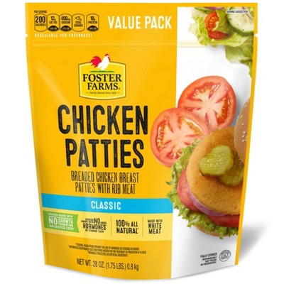 Foster Farms Chicken Breast Patties - Frozen - 28oz