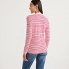 Lands' End Women's Polished Rib Tie Henley Top - 2 of 4
