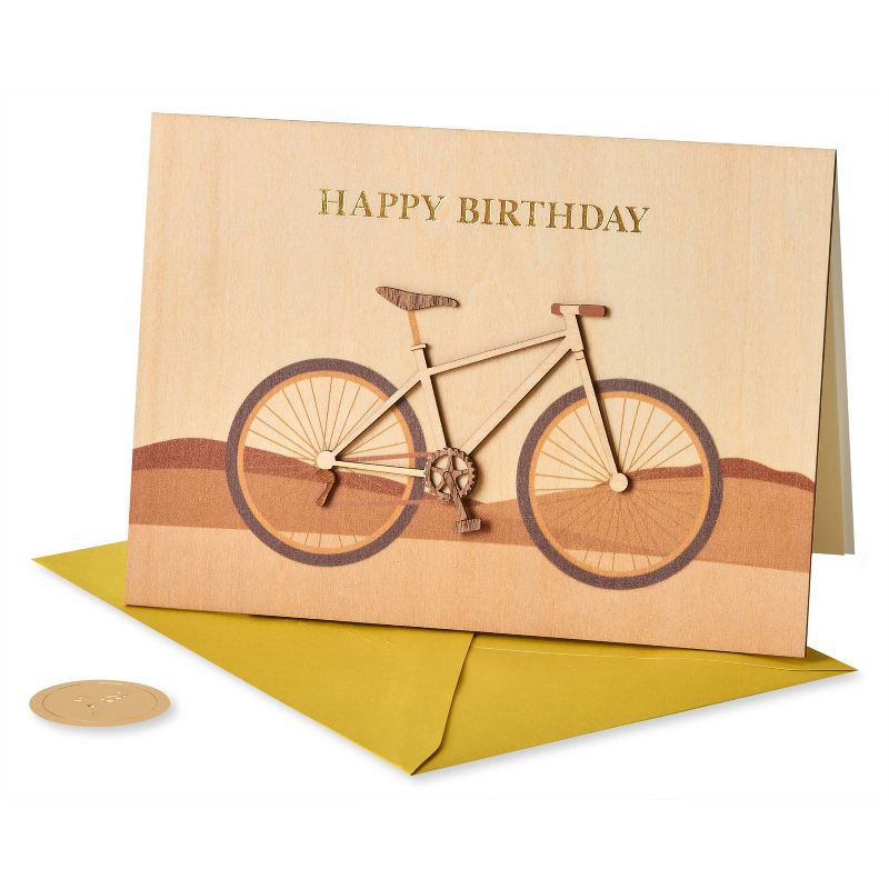 Wood Bicycle Card - PAPYRUS, 1 of 7