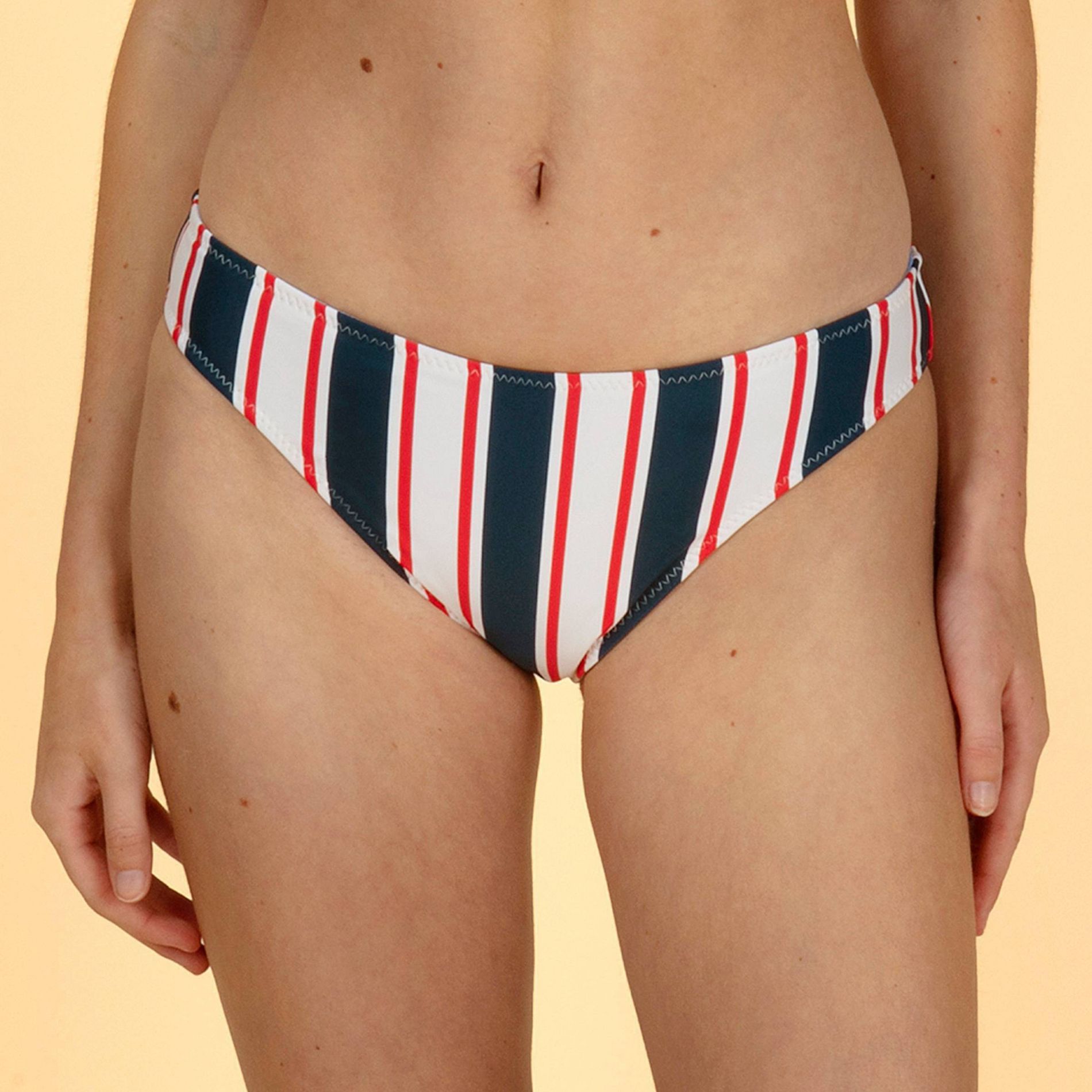 Solid & Striped Women's Reversible Low-Rise High Leg Bottom - Blue