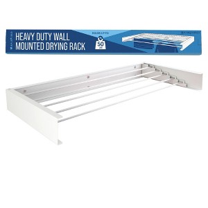 Maplefield Wall Mounted Drying Rack - Holds Up to 50 Pounds - Space-Saving, Foldable Design - Easy to Install - 1 of 4