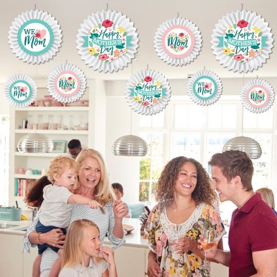 Colorful Floral Mother's Day Paper Fan Decoration Kit