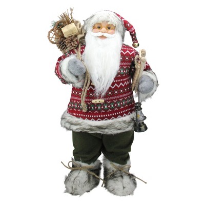 Northlight 18 Nordic Santa Christmas Figure With Sled : Target