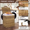 FDW Laundry Basket 90/110L Foldable with Lid & 6 Laundry Bags Clothes Hamper - 3 of 4