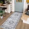 Washable Vintage Rug Non Slip Low Pile Rug Soft Throw Floor Cover Foldable Indoor Carpet for Living Room Bedroom Office - 4 of 4