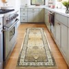 Machine Washable Area Rug Non Slip Rug Vintage Distressed Low Pile Foldable Rugs Ultra-Soft Stain Resistant Carpet for Bedroom Living Room - 3 of 4