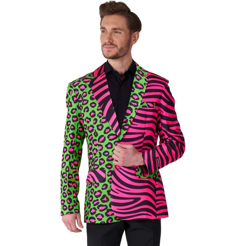 Suitmeister Men's Party Blazer - Party Animal Neon - Multicolor, 1 of 5