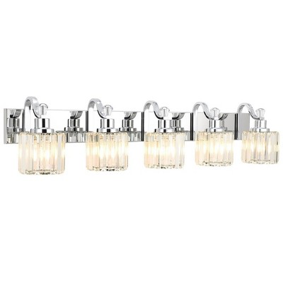 LED Modern Crystal Bathroom Vanity Lights Over Mirror (3/4/5/6-Light)