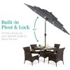 Best Choice Products 10ft 3-Tier Solar Patio Umbrella w/ 24 LED Lights, Tilt Adjustment, Easy Crank - 4 of 4