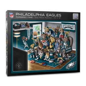 NFL Philadelphia Eagles Purebred Fans 'A Real Nailbiter' Puzzle - 500pc - 1 of 3