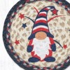 Earth Rugs Patriotic Gnome Round Printed Jute Trivet – Rustic Americana Kitchen Hot Pad 10"x10" - 3 of 3