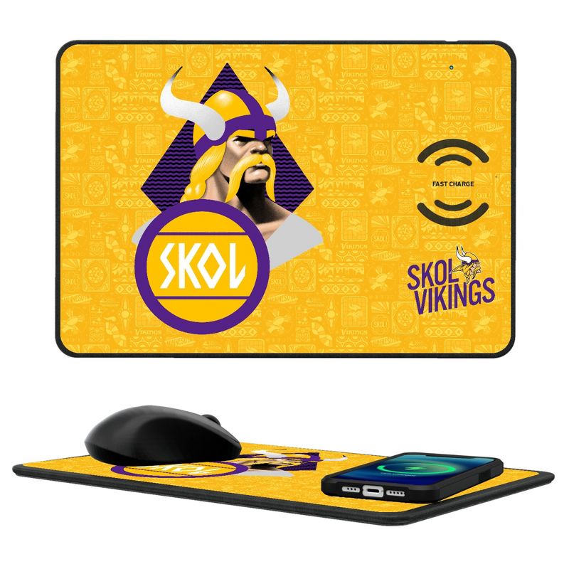 Keyscaper NFL 2024 Illustrated Limited Edition 15-Watt Wireless Charger and Mouse Pad, 1 of 2