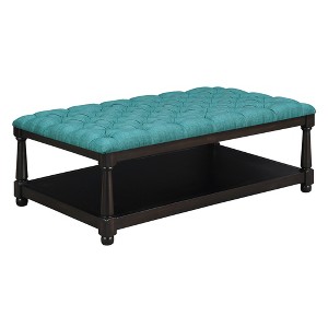 Westfield Tufted Table Ottoman Teal - Picket House Furnishings, Blue
