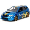2012 Subaru Impreza WRX STI Blue Metallic with Graphics and Figure "Sonic The Hedgehog" 1/24 Diecast Model Car by Jada - 2 of 4