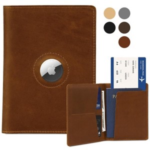 Generic Passport Holder for Men and Women Travel, Real Leather Passport Wallet - 1 of 4